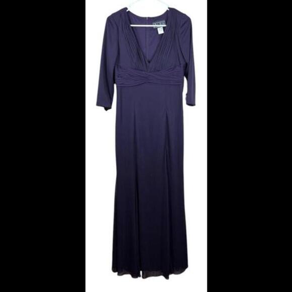 Alex Evenings Womens Gown Dress 132253  DARK PLUM Size 6‎ NWT - Picture 1 of 6